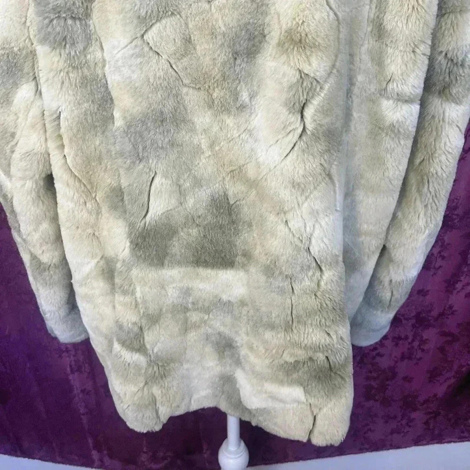 Coldwater Creek Tan Faux Fur Jacket size 1X XL mob wife