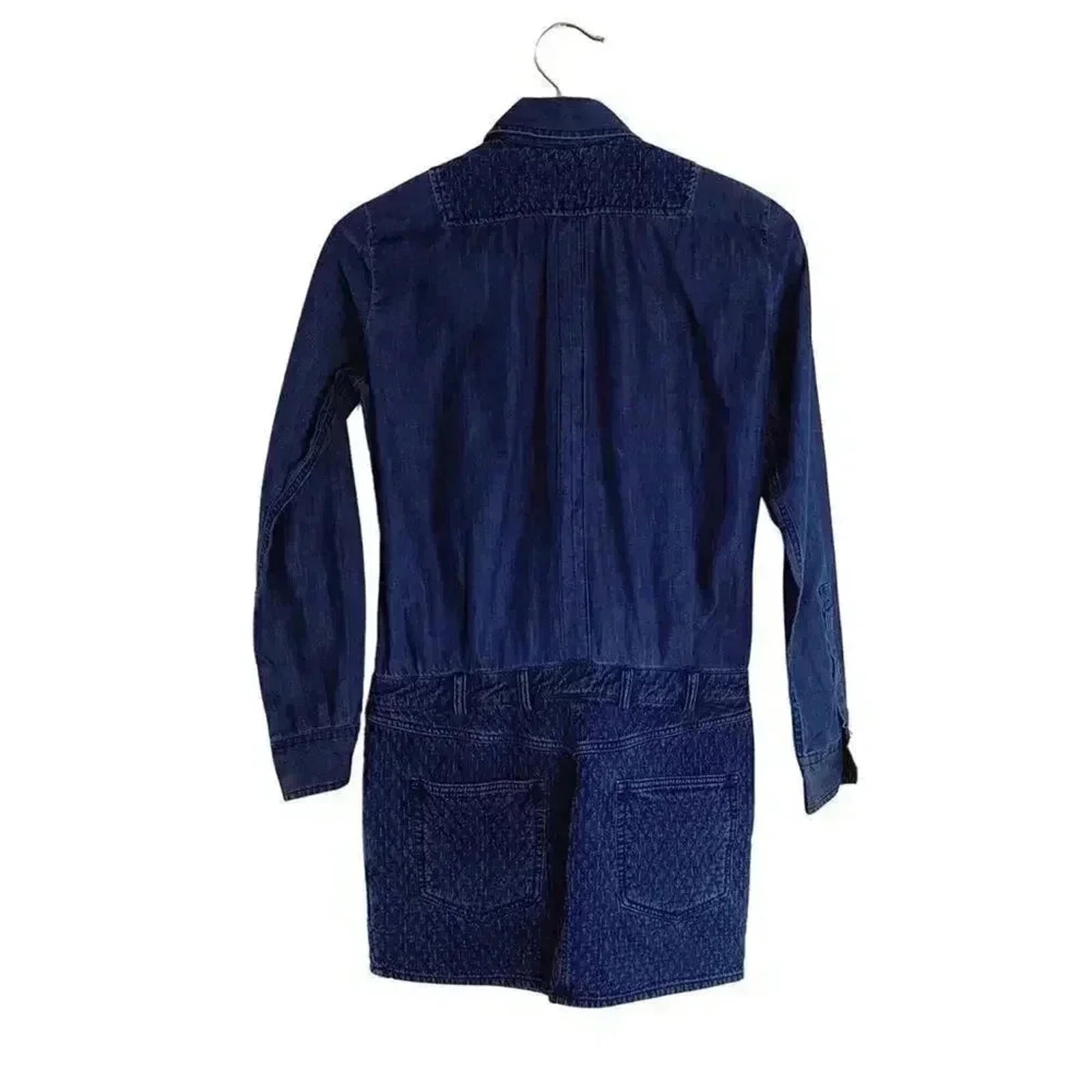 Joe's Jeans Denim Dress Long Sleeve Top Quilted Bottom Women's Size S