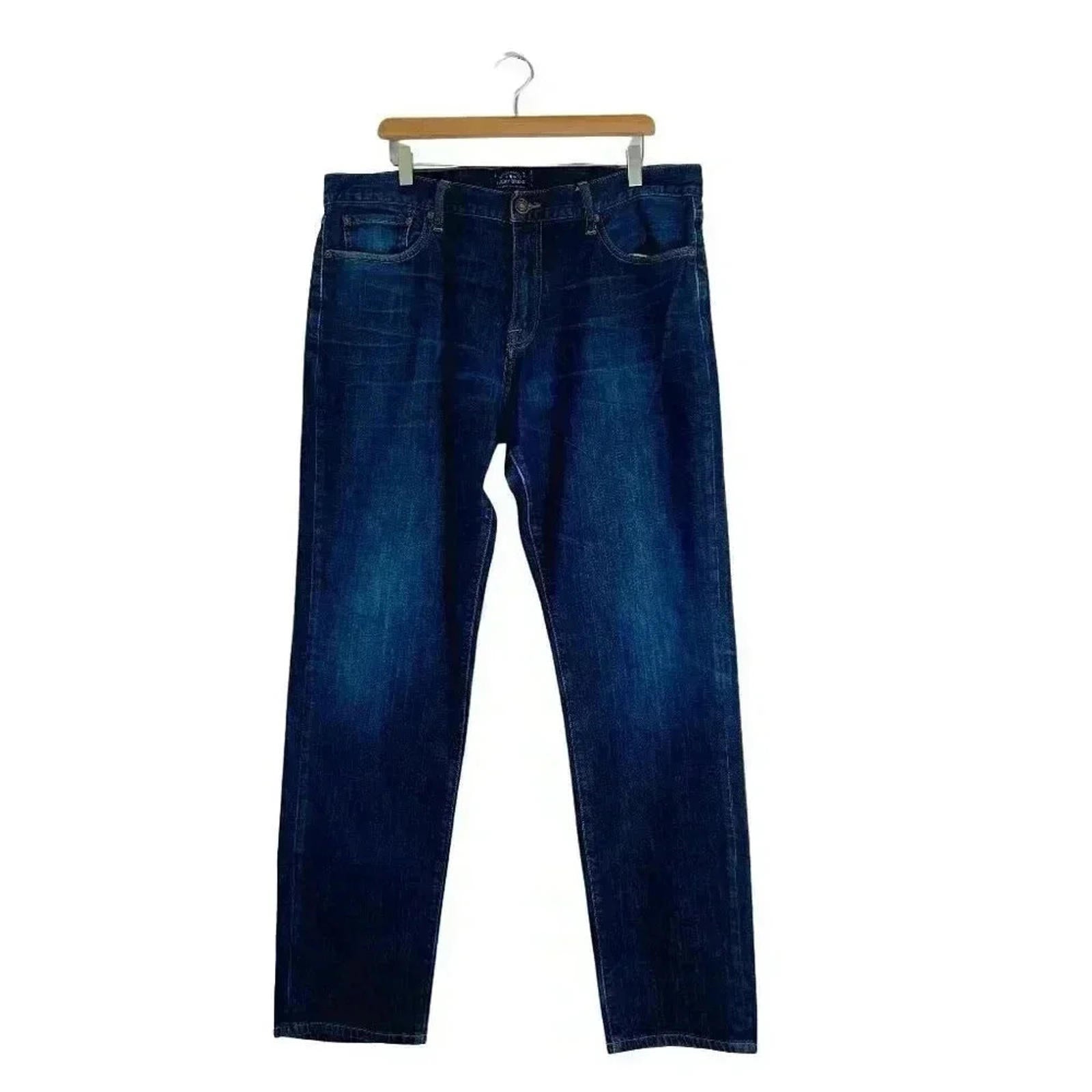 Lucky Brand Men's Medium-Dark Wash Straight Leg Jeans High Rise Size 38 x 34