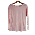 Gaiam Light Pink Lace Up Back Heathered Long Sleeved Shirt Yoga Size S