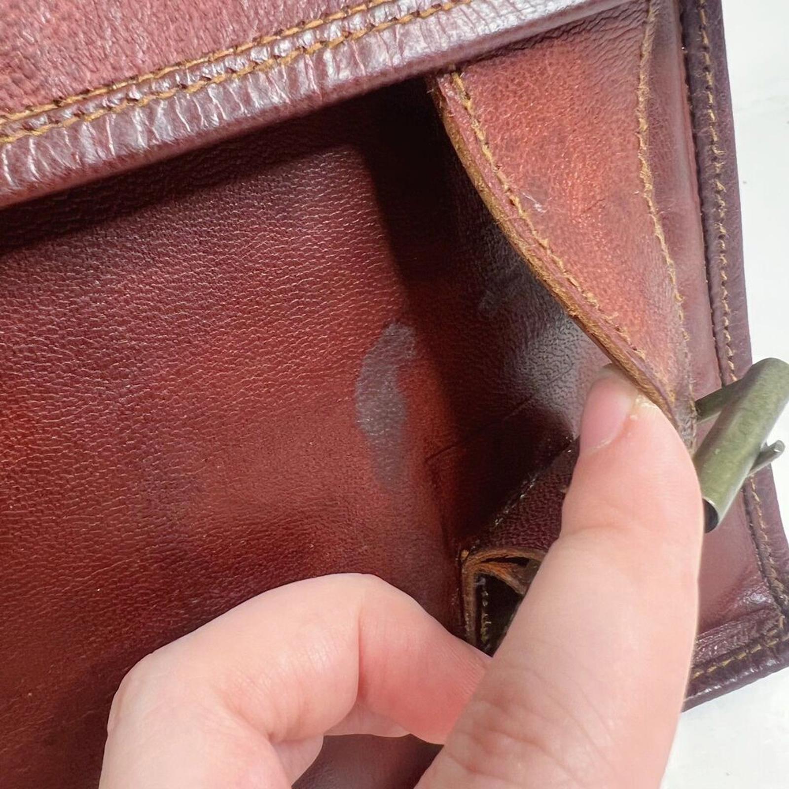 Vintage Cognac Leather Messenger Back Satchel Briefcase Laptop Case