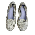 Delman Snakeskin Snake Print Ballet Flats Leather Loafers Women's Size 8.5