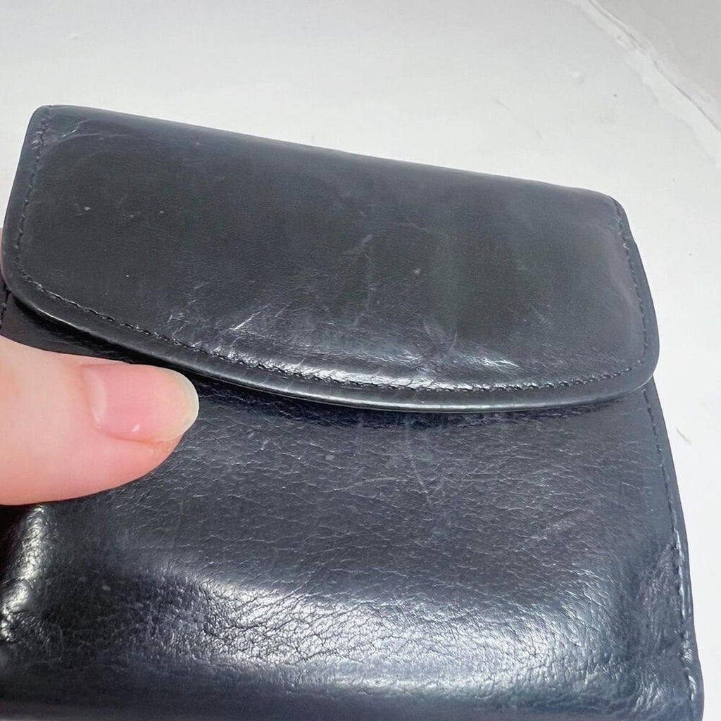 Vintage Coach Black Leather Bifold Wallet Soft Leather Credit Card Holder