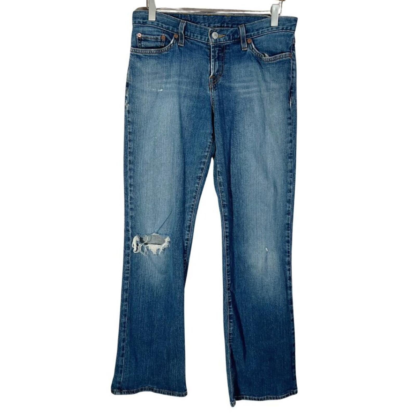 y2k Vintage Lucky Brand Dungarees Mid Rise Flare Medium Wash Bootcut Size 8 29