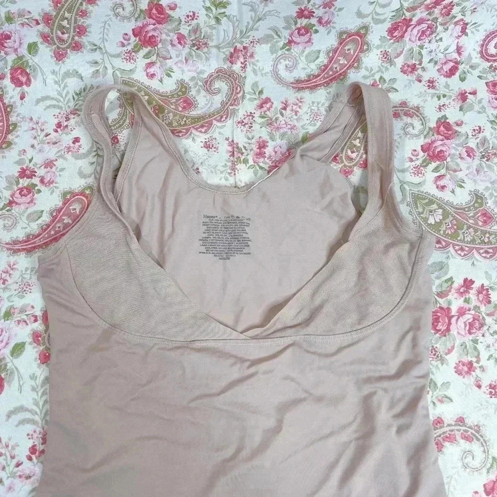 Hanes Nude Shapewear Upper Body Tan Cream Undergarments
