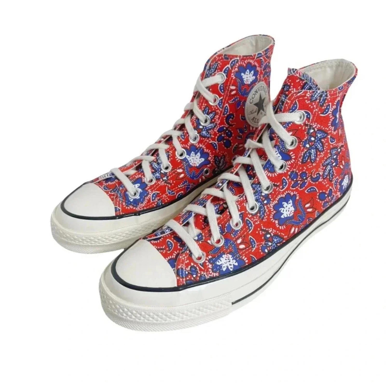 Like New Converse Chuck 70 High Rise Paisley Habanero Red Men's 7 Women's 9