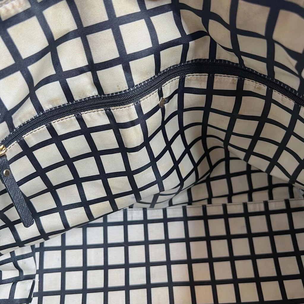 Kate Spade Watson Lane Black Pebbled Leather Tote Bag Zippered Purse