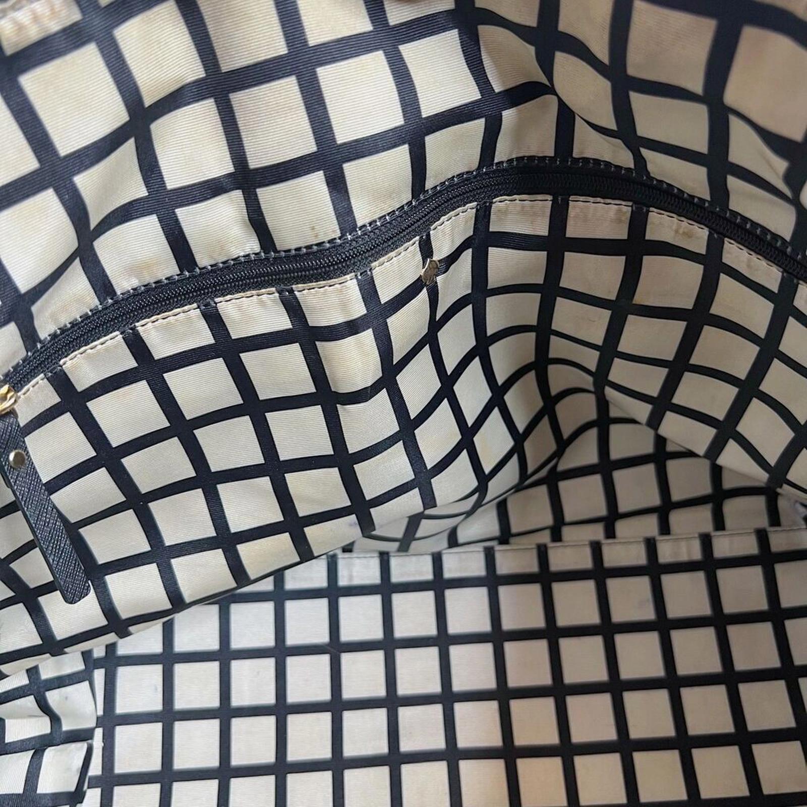 Kate Spade Watson Lane Black Pebbled Leather Tote Bag Zippered Purse