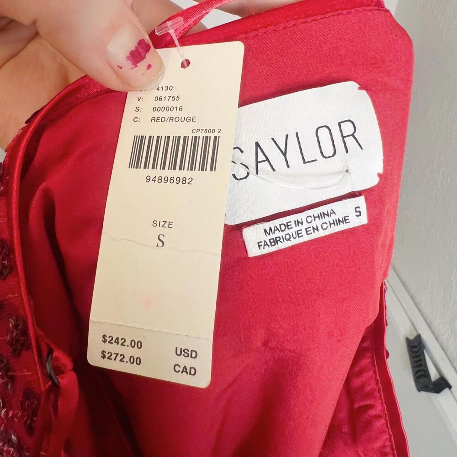 NWT Saylor Caitriona Sequin Fringe Mini Dress Red Sequined Dress Women's Size S