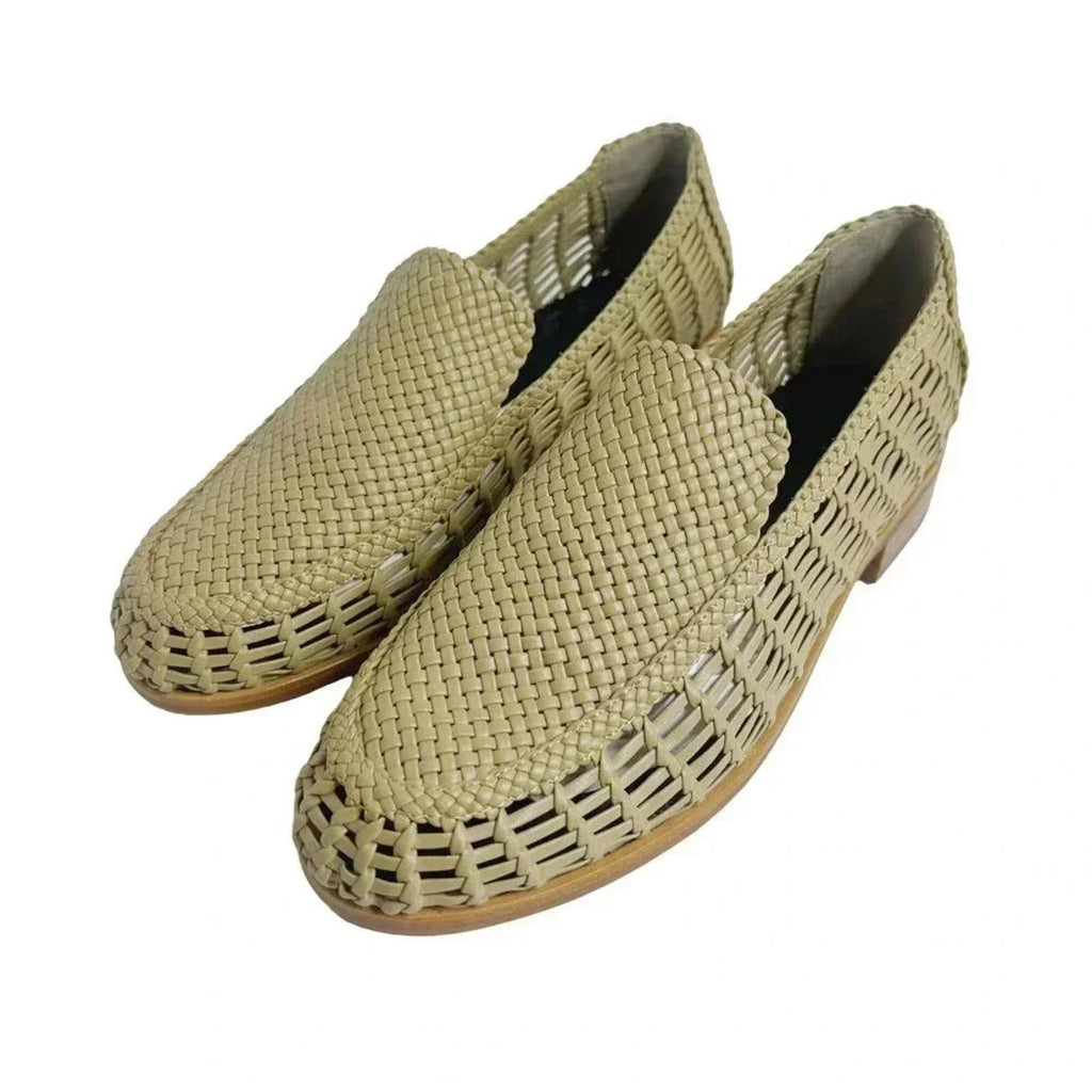 NWOT Rag & Bone Sid Dune Woven Loafer Tan Leather Slip On Women's Size 38.5