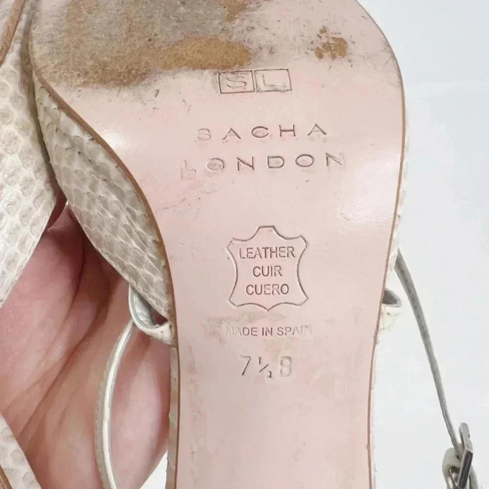 Vintage Sacha London Snakeskin Lace Up Heels Size 7.5