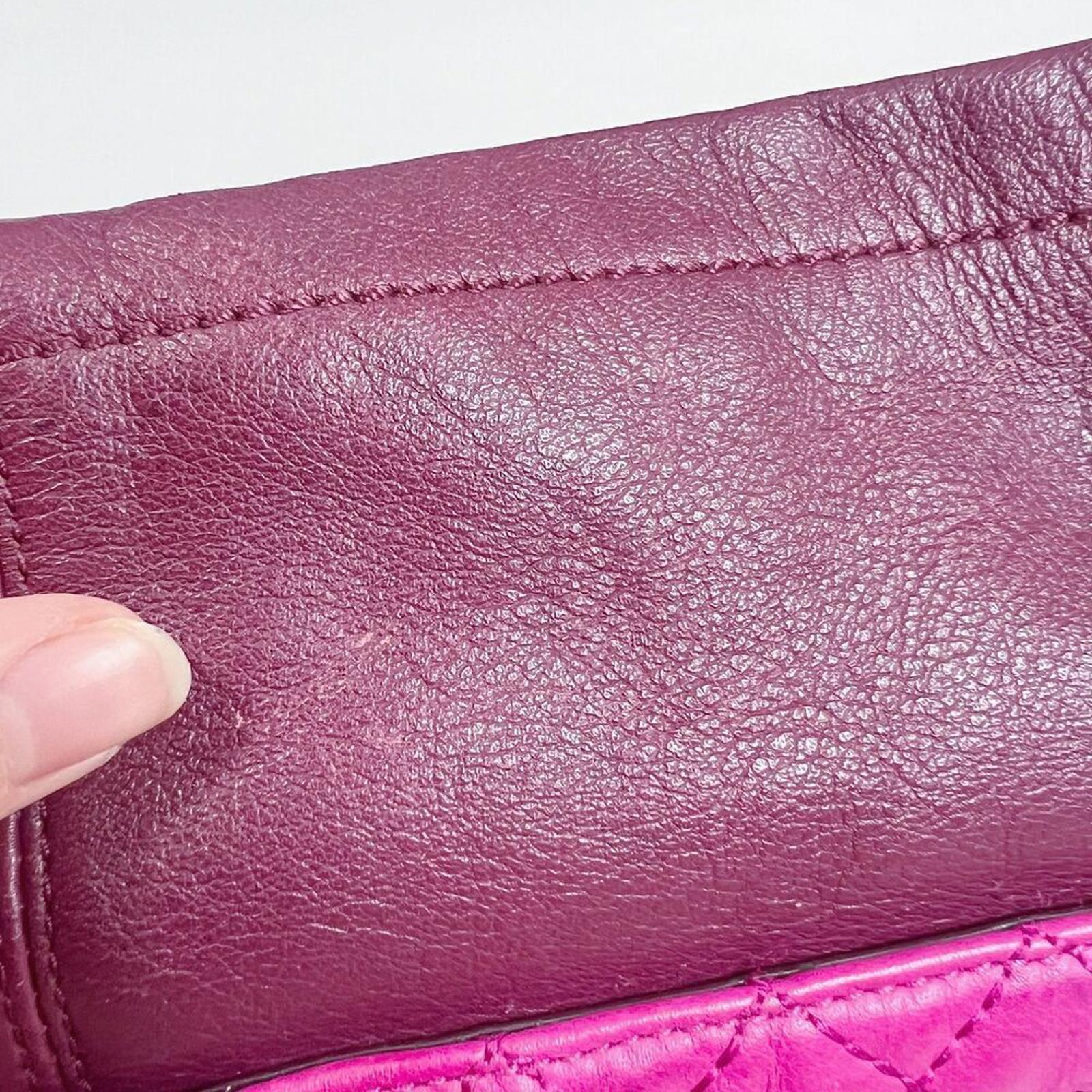 Coach Park Quilted Color Block Hobo Bag Maroon Pink Navy Blue Leather Bag