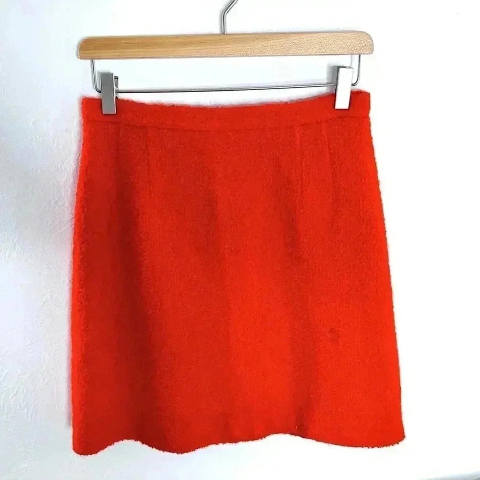Vintage Si You Wool Orange Skirt Set Women's Size 10