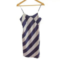 NWT Banana Republic Blue White Striped Slip Dress Women's Size 4P