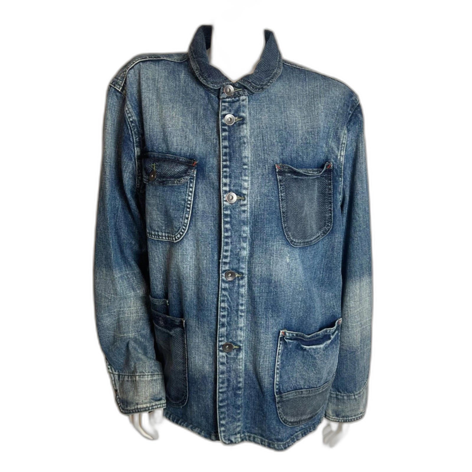 Sun + Stone Denim Button Down Jean Jacket Size XL