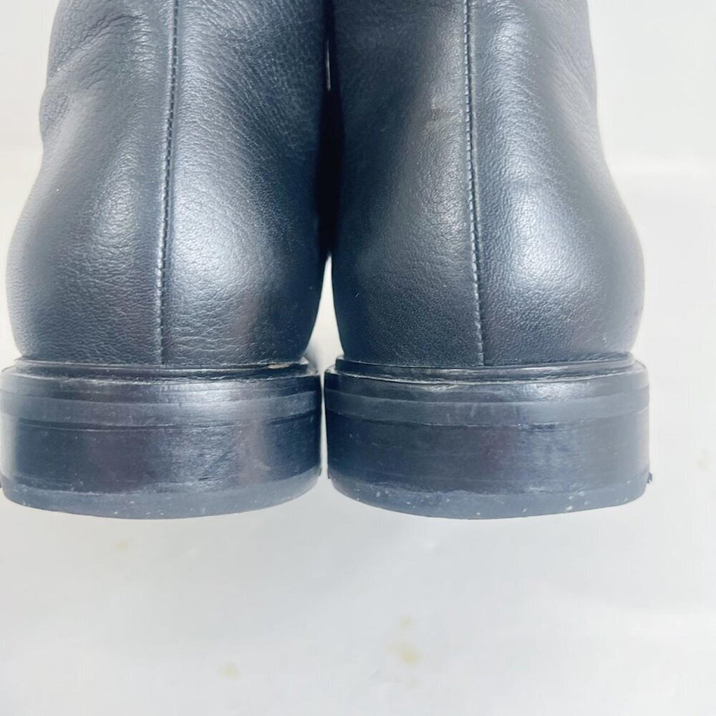 Via Spiga Women's Evanna Leather Booties in Black Ankle Boots Women's Size 7