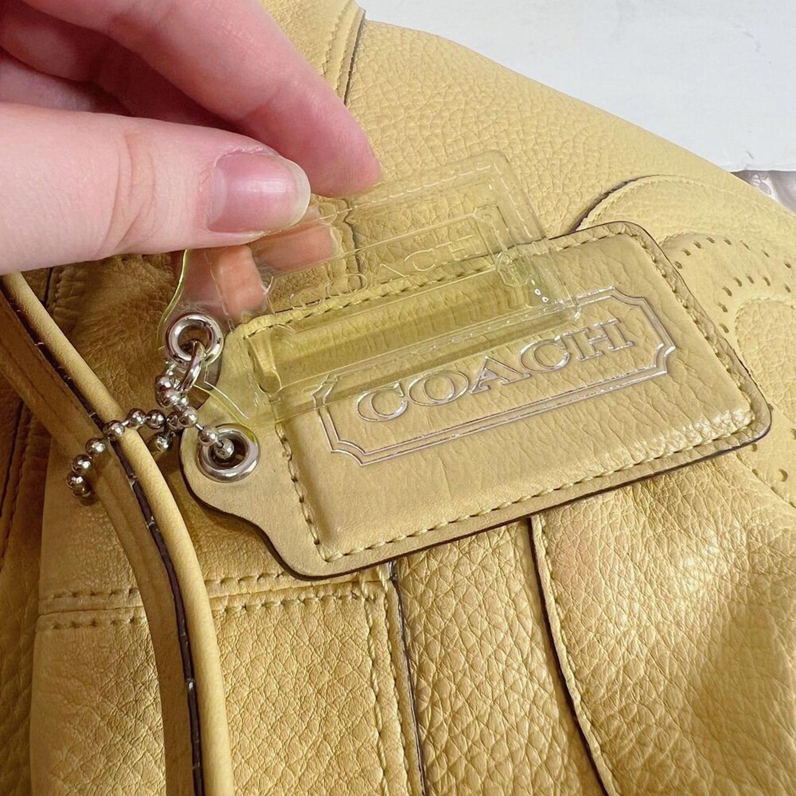 RARE Coach Julia Terry Tote in Butter Yellow Light Yellow Monogram Shoulder Bag