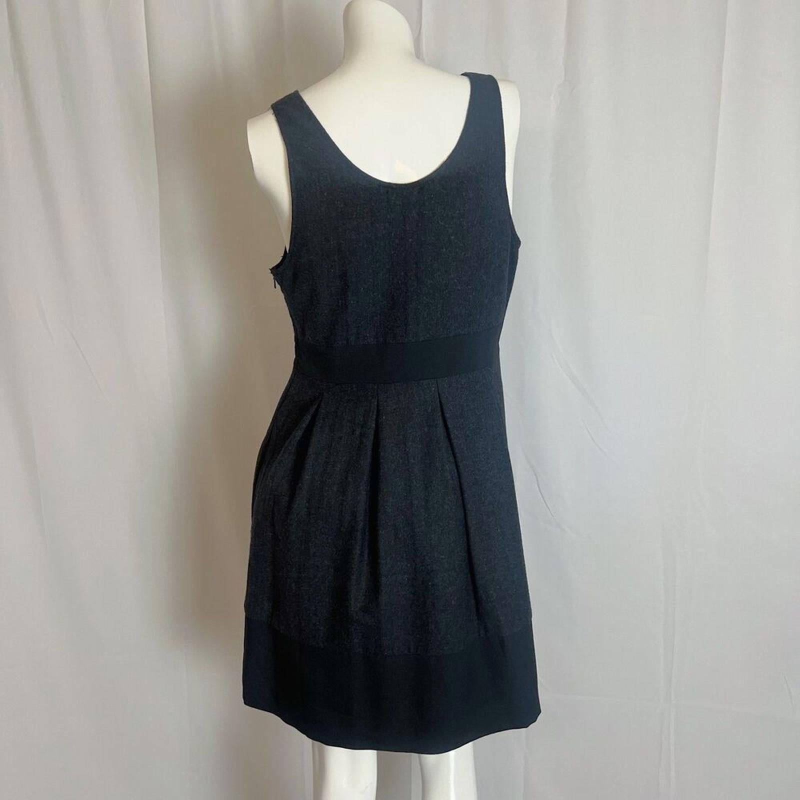 Kimchi Blue Wool Blend Black Charcoal Grey A Line Cocktail Dress Women's Size 8