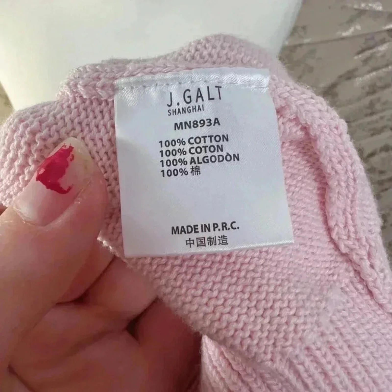 Brandy Melville John Galt Pink Blue Argyle Sweater Preppy Women's Size M