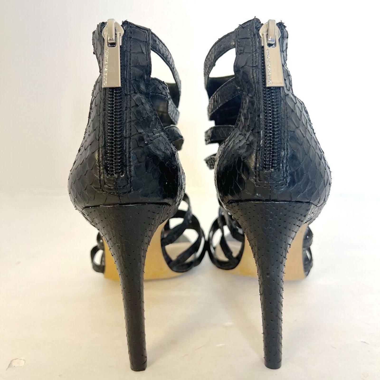 Vince Camuto Kamella High Heel Open Toe Caged Gladiator Sandals Black  Size 8.5