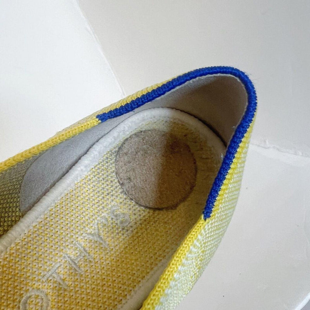 Rothy's RARE Limited Edition Yellow Lemon Tread Lightly Ballet Flats Size 9
