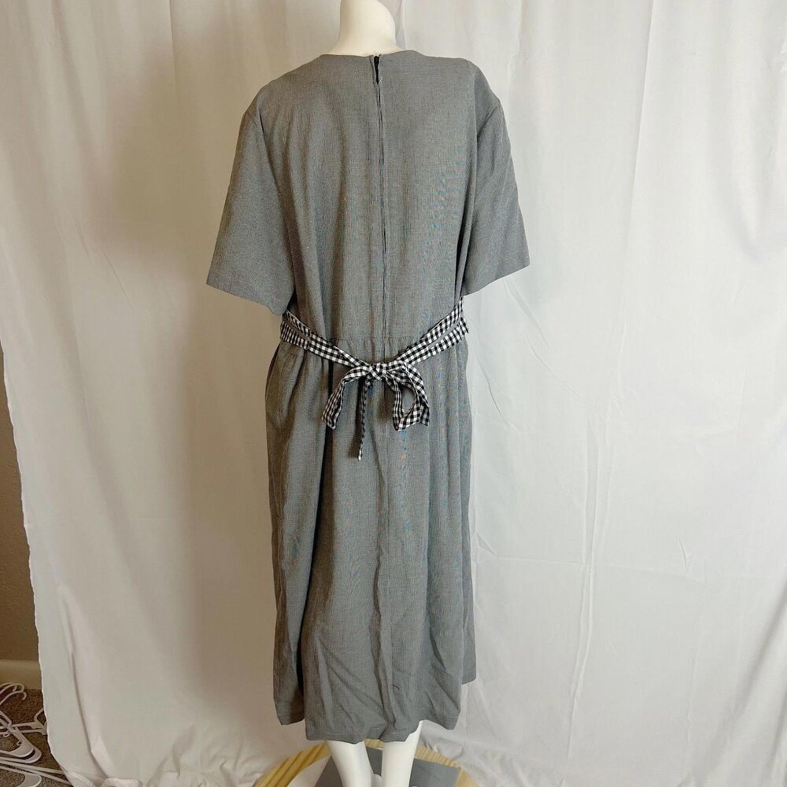 Vintage 90s Jamie Brooke Black and White Maxi Vest Dress Women's Size 22W