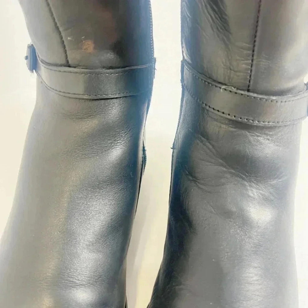 Aetrex Chelsea Tall Riding Boot Black Leather Boot Women's Size 8