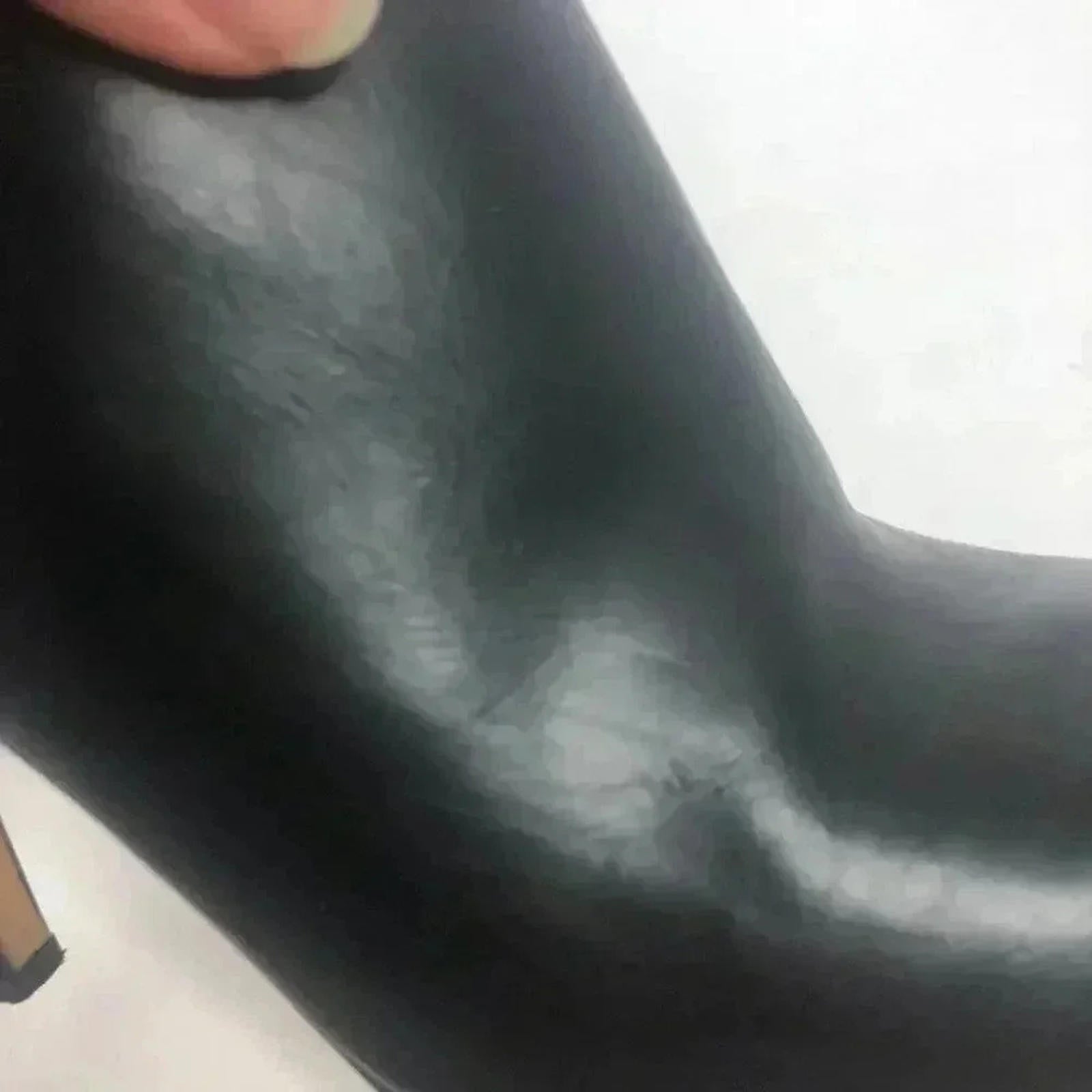Via Spiga Stiletto Black Leather Heels Stilettos Pumps Boots Women's Size 7
