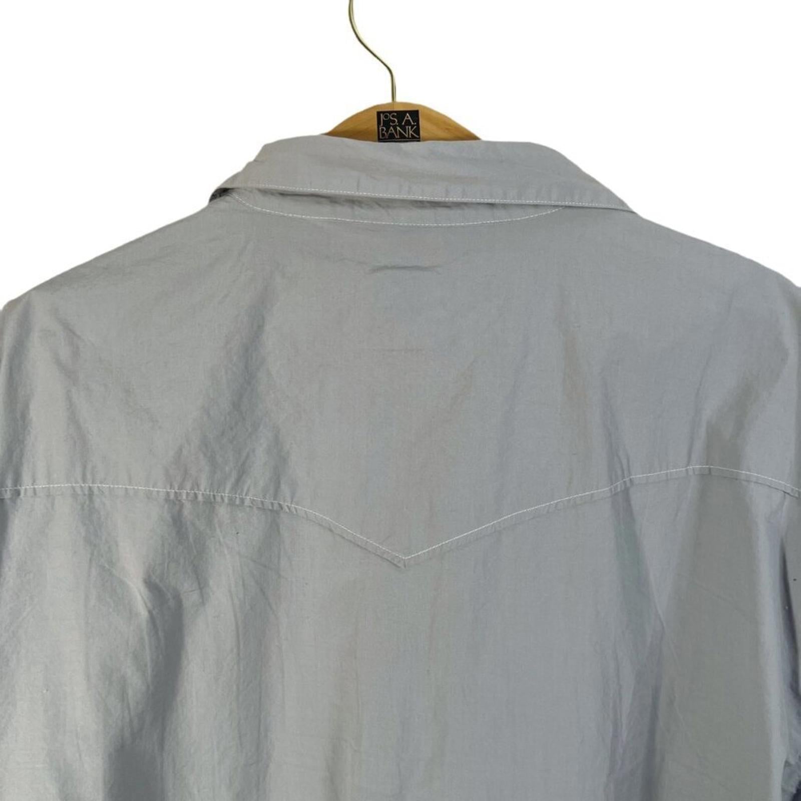 Resistol Double Men's Western Cowboy Country Grey Button Up Shirt Size XXL 2XL
