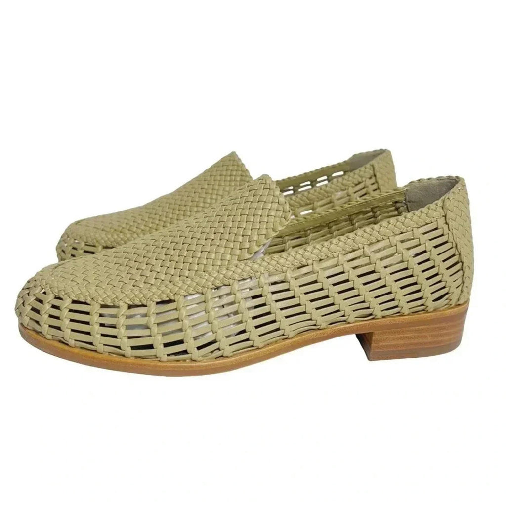 NWOT Rag & Bone Sid Dune Woven Loafer Tan Leather Slip On Women's Size 38.5