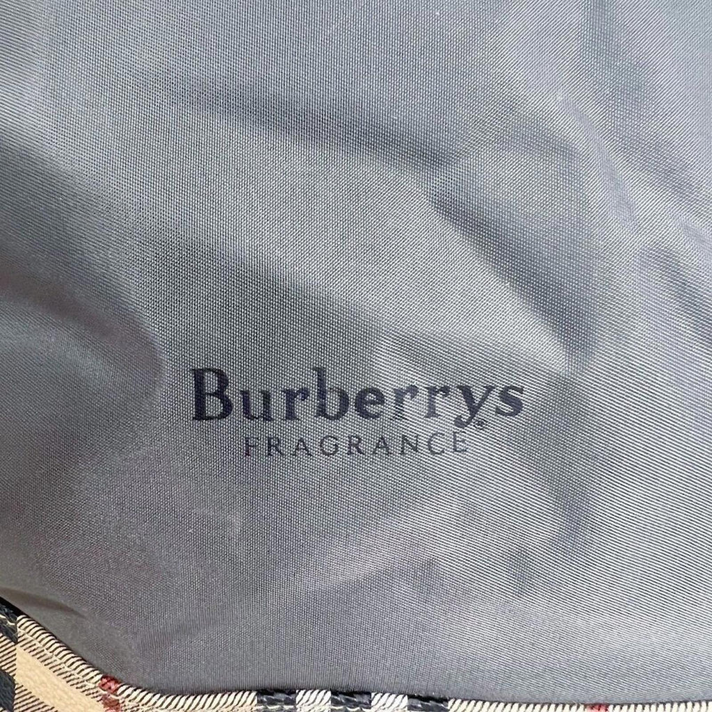 Vintage Burberry RARE Makeup Bag Toiletry Bag Grey Burberry Check Plaid