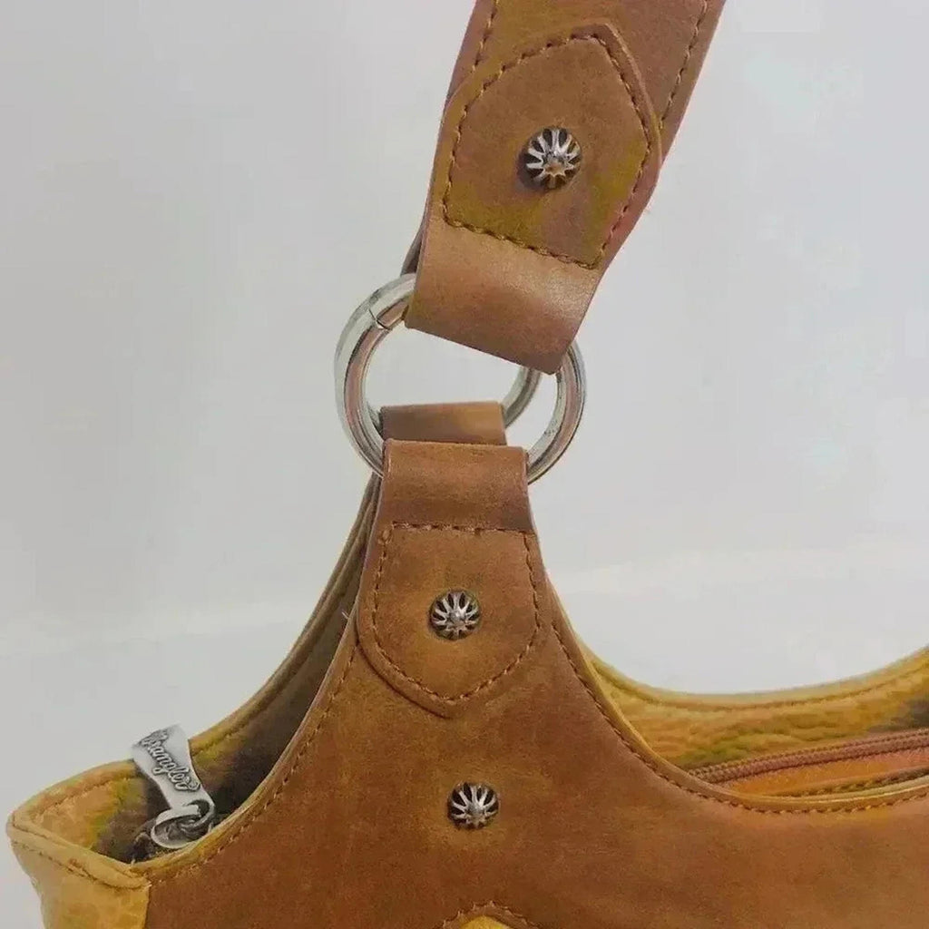 Wrangler Brown Faux Leather Handbag