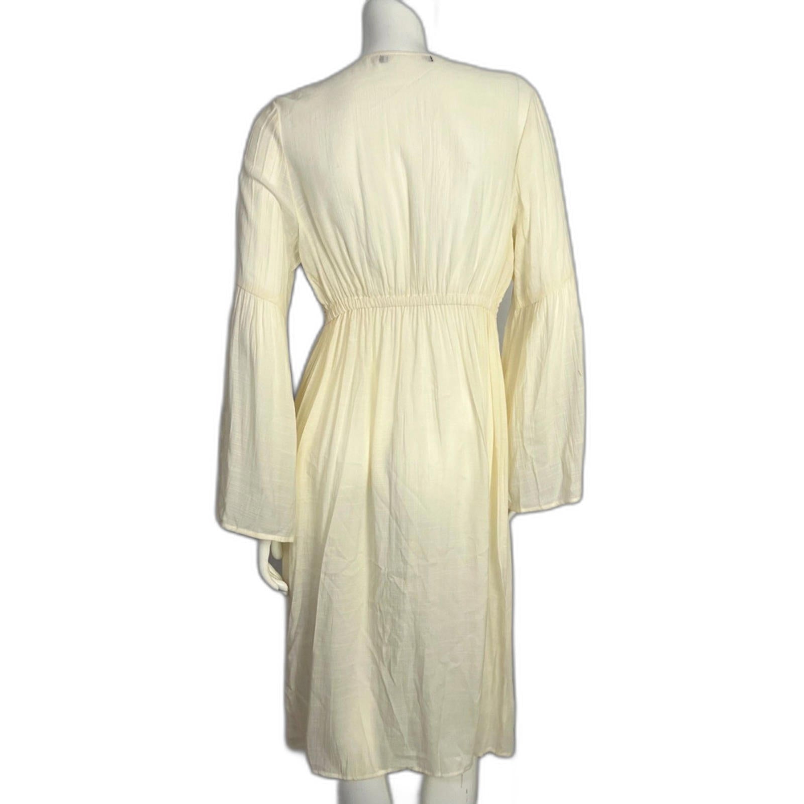 Cream Gauze Lace Duster Cardigan Coverup Boho Chic Coachella