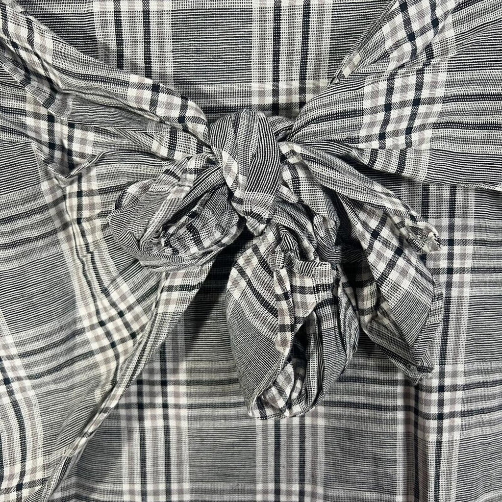 Ole by Koton Black and White Plaid Wrap Skirt Women's Size 8