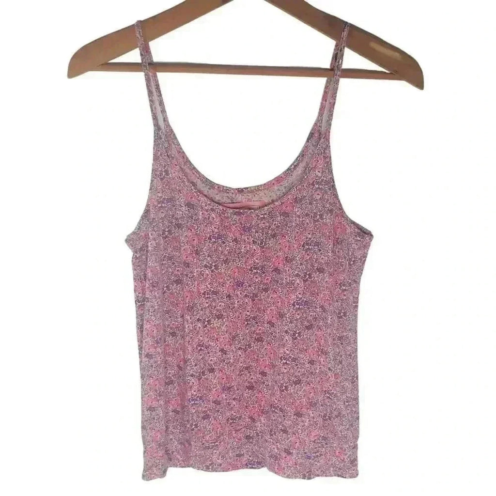 ❤️ 3/$15 Aerie Pink Purple Floral Cami Tank Top Women's Size S