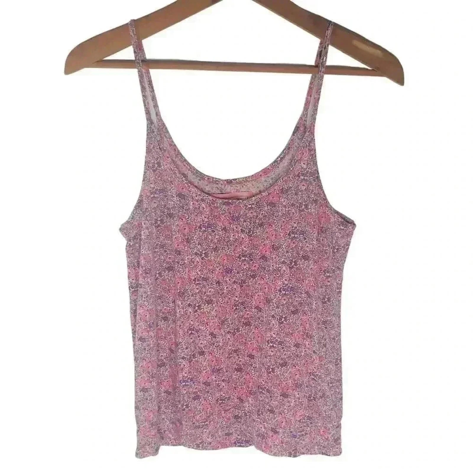 ❤️ 3/$15 Aerie Pink Purple Floral Cami Tank Top Women's Size S