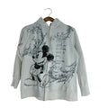 Disney Y2K Mickey Mouse White and Silver Zip Up Hoodie Women's Size 1X