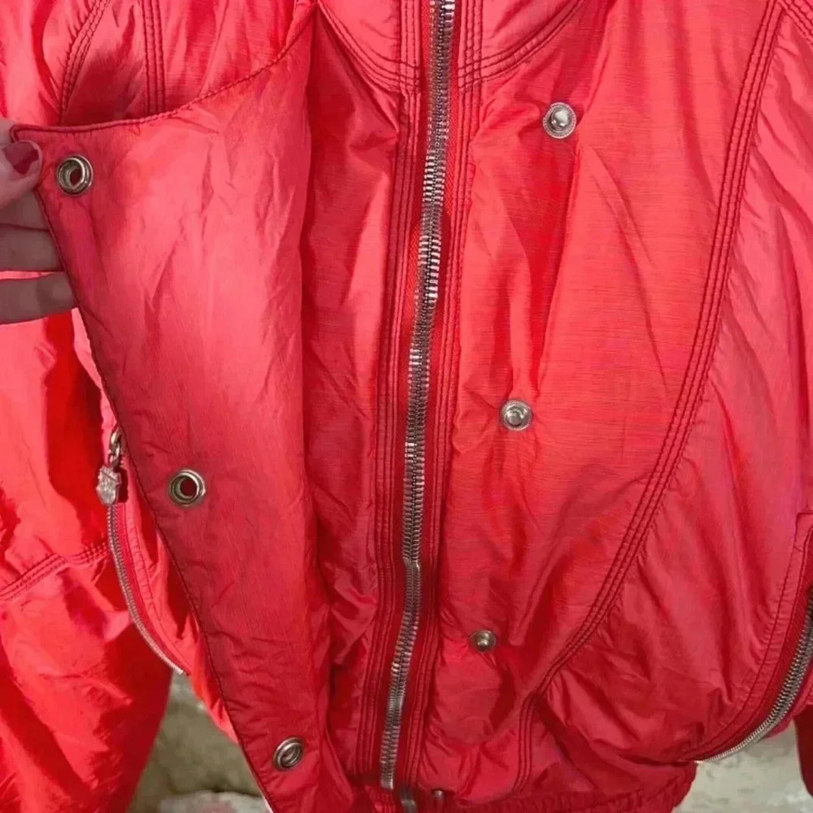 Vintage Kaelin Bright Orange Ski Jacket Size 8