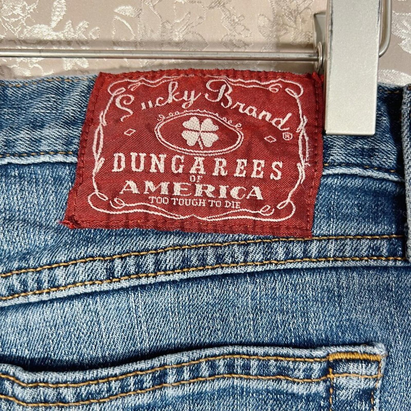 y2k Vintage Lucky Brand Dungarees Mid Rise Flare Medium Wash Bootcut Size 8 29
