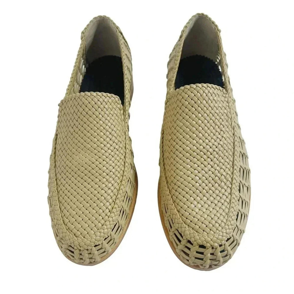 NWOT Rag & Bone Sid Dune Woven Loafer Tan Leather Slip On Women's Size 38.5