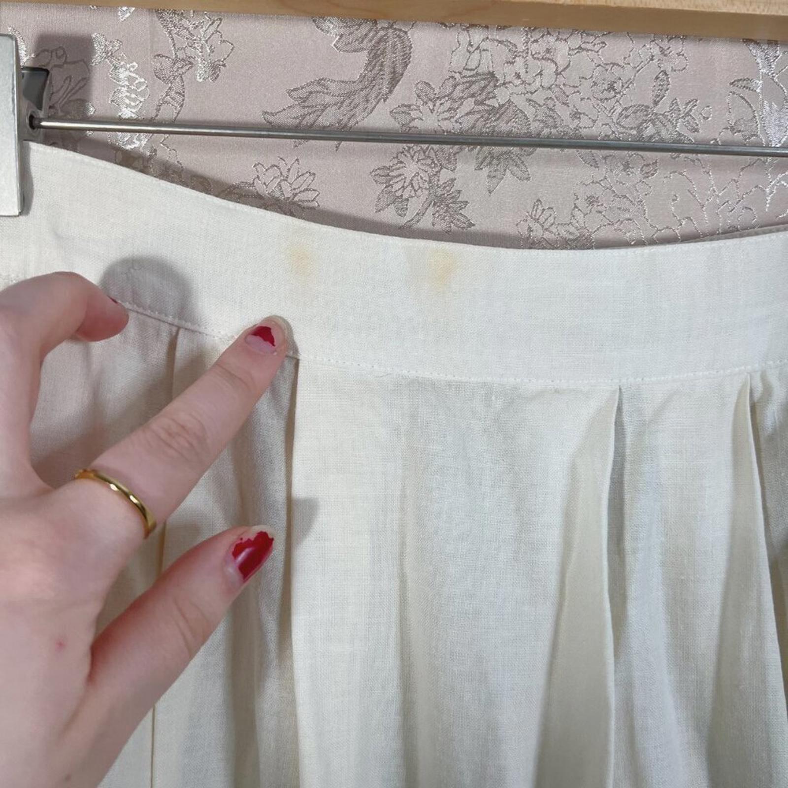 Vintage Carry Back Folk Skirt Peasant Lace Embroidered Maxi Skirt Cream Size 14