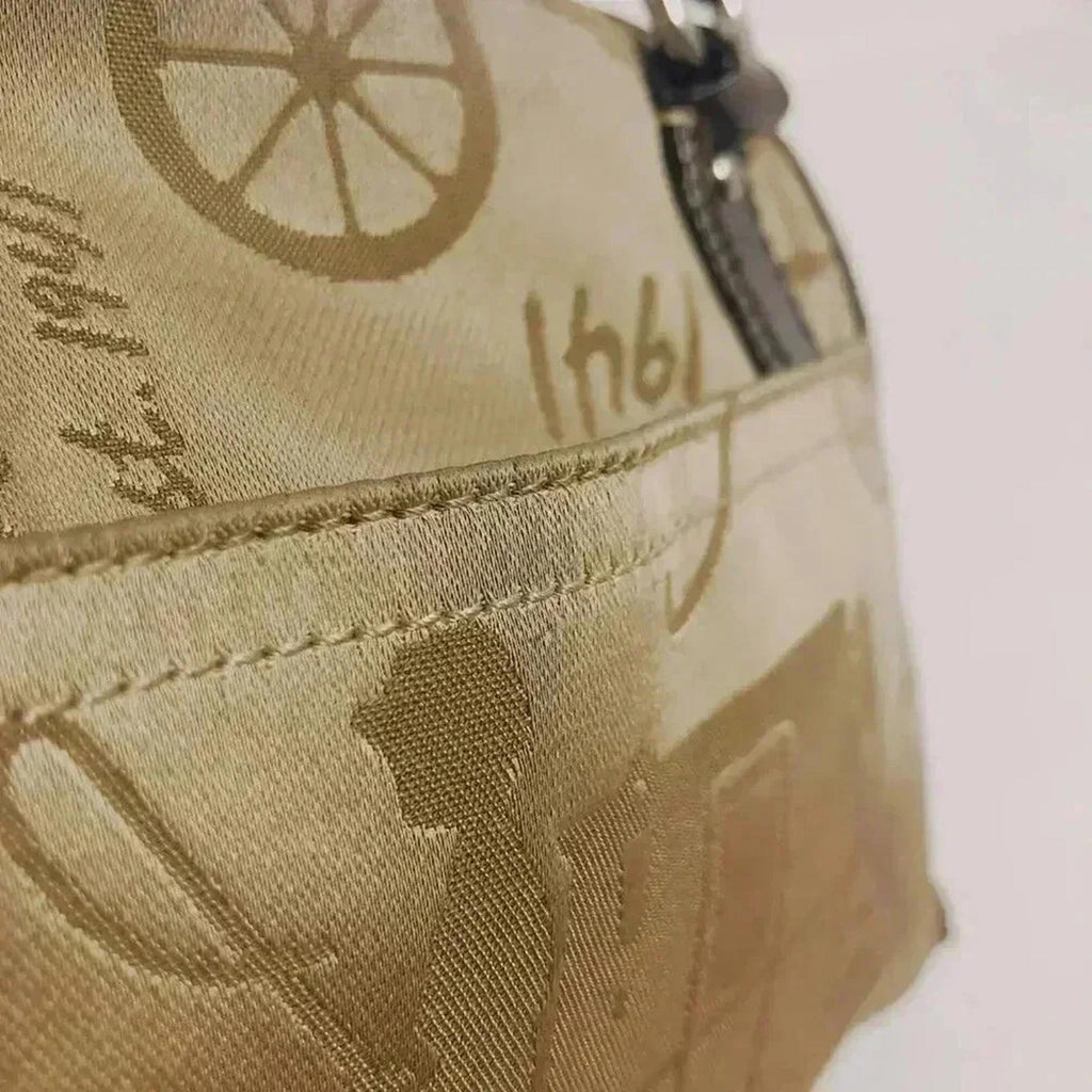 Coach Golden Embroidered Stagecoach Handbag Shoulder Bag