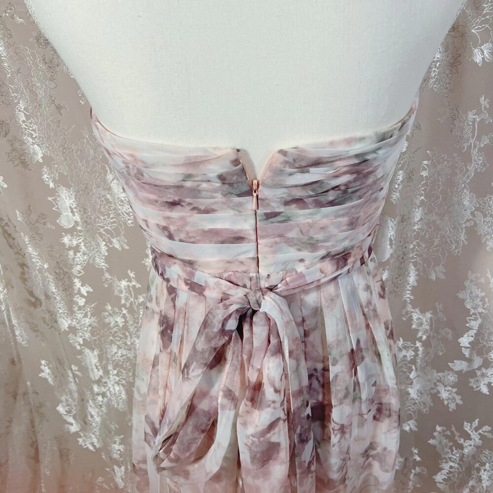 Jenny Yoo Collection Nyla Convertible Bridesmaid Dress Pink Floral Size 4