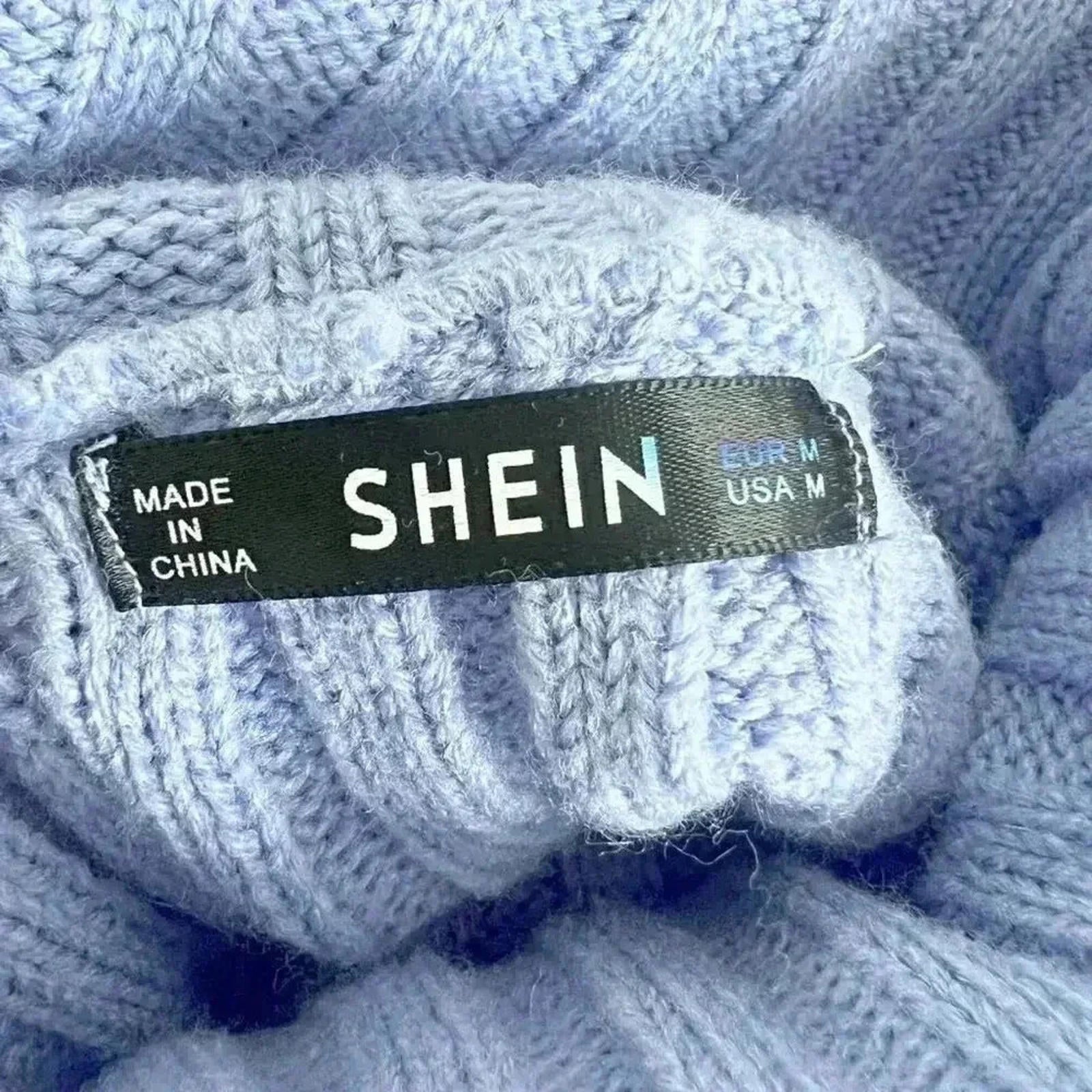 Light Purple Bell Sleeved Turtleneck Mock Neck Bell Sleeve Knit Sweater Size M