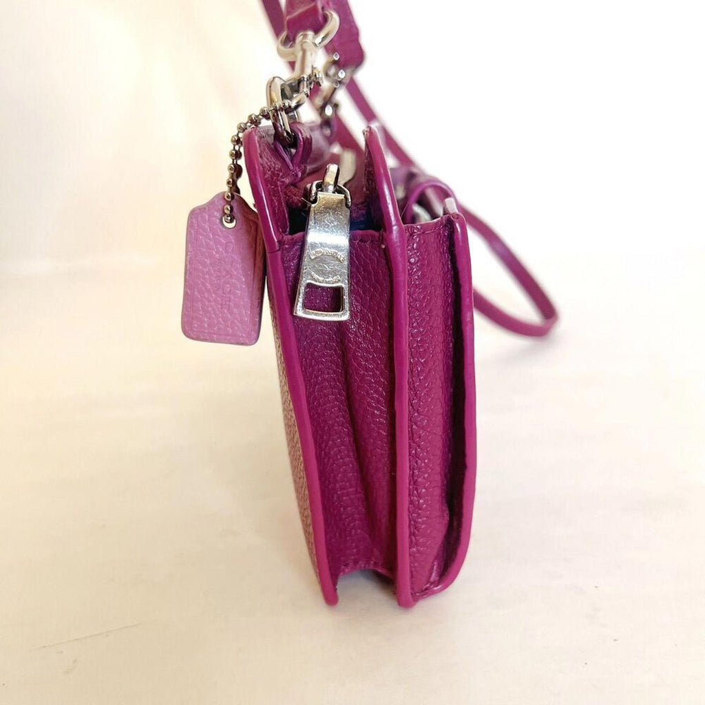 Coach Noa Pop Up Crossbody Bag Berry Maroon Messenger Bag Purse Wallet