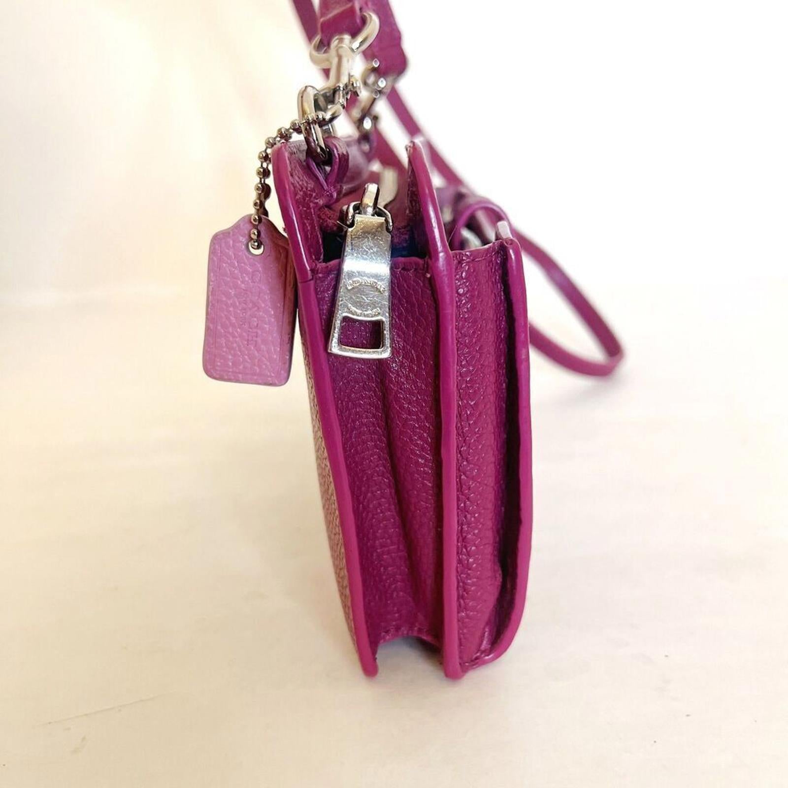 Coach Noa Pop Up Crossbody Bag Berry Maroon Messenger Bag Purse Wallet