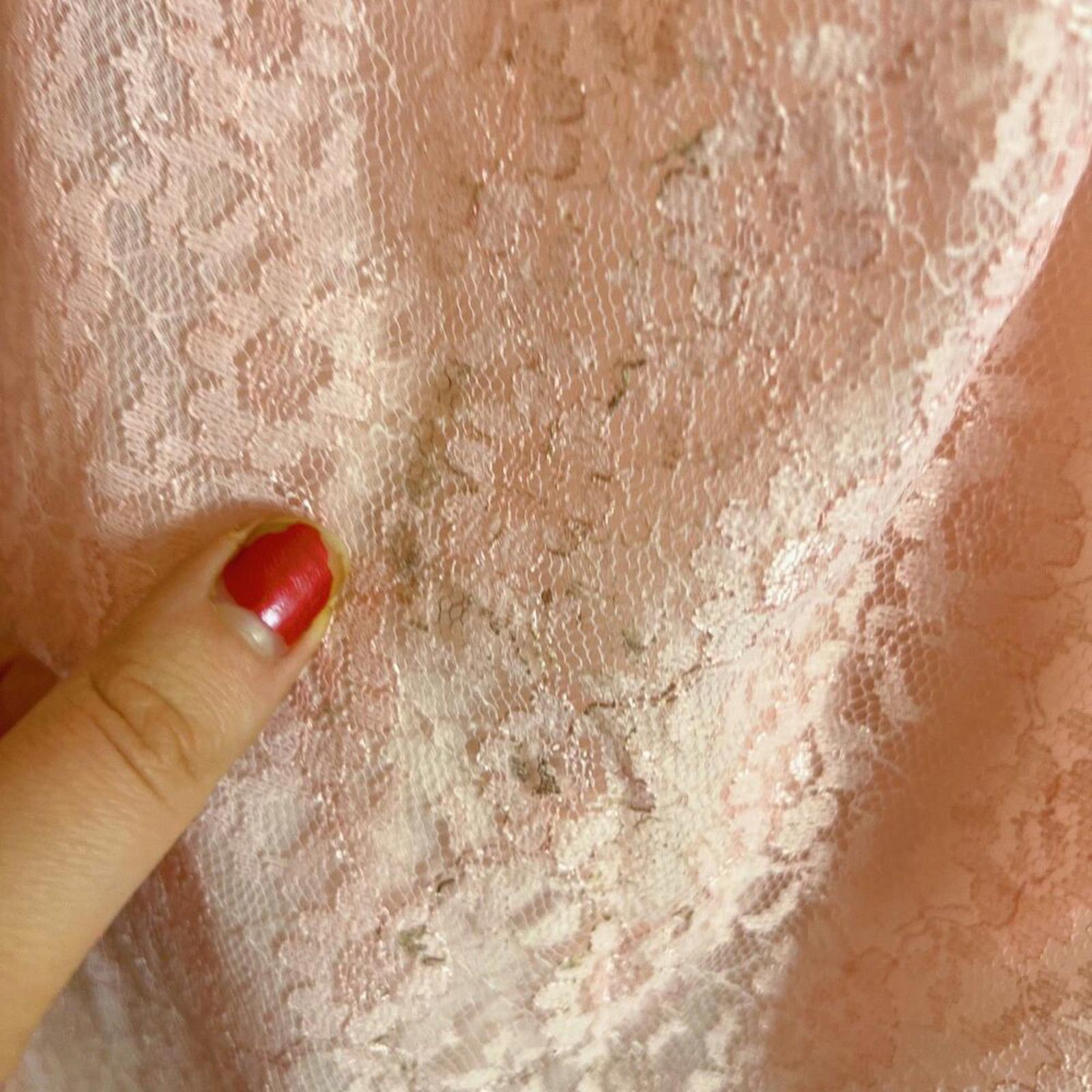 Vintage 1960s Pink Lace Duster Robe Peter Pan Collar Coquette Bows