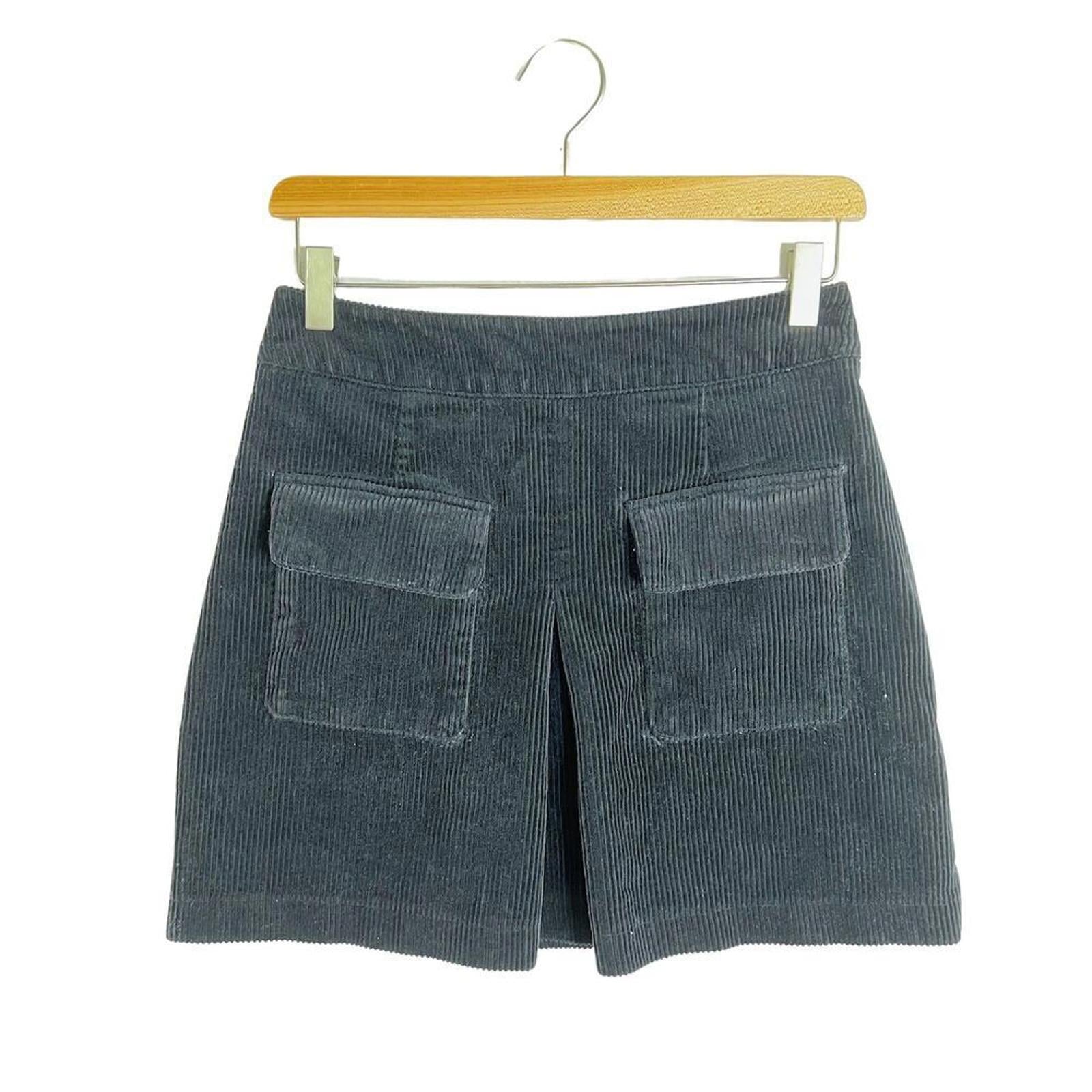 BDG Urban Outfitters Black Corduroy Mini Skirt Pockets Size S