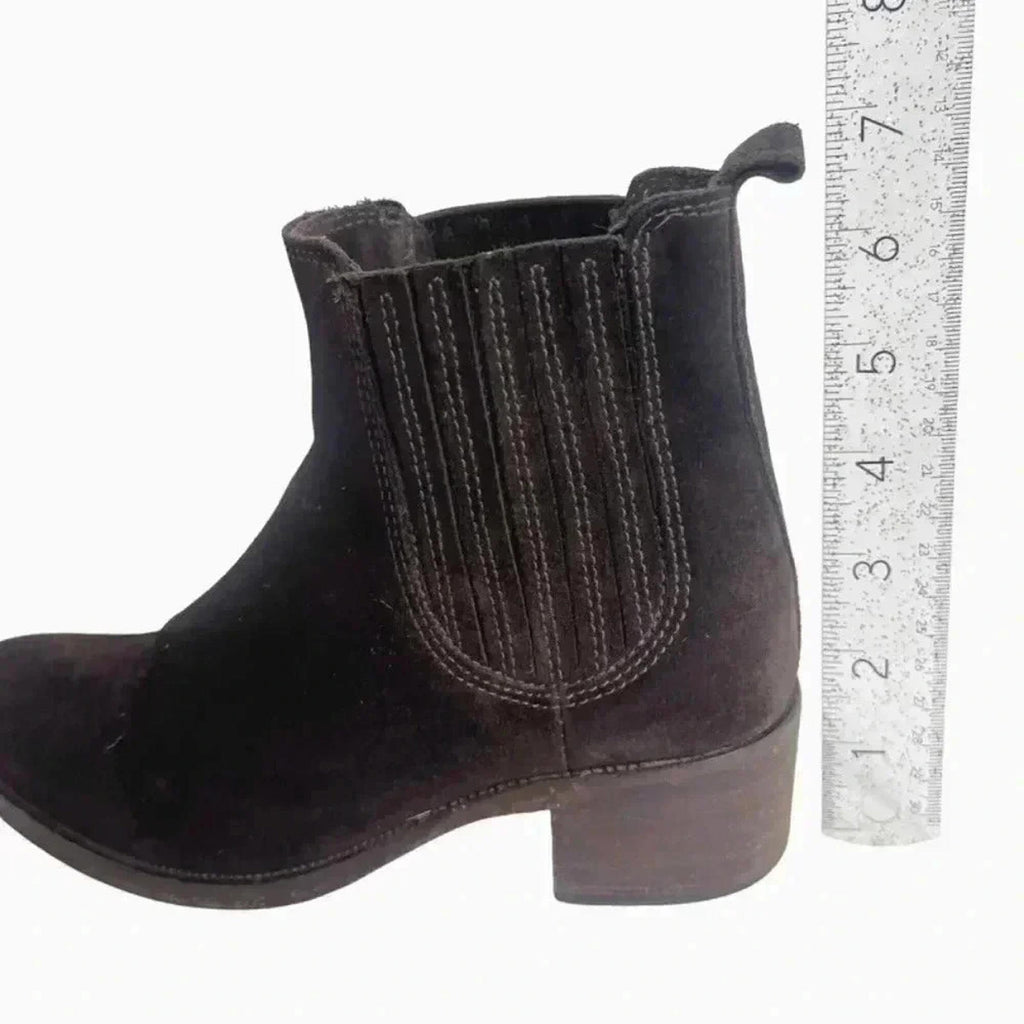 La Canadienne Brown Suede Booties Ankle Boots Leather Women's Size 5