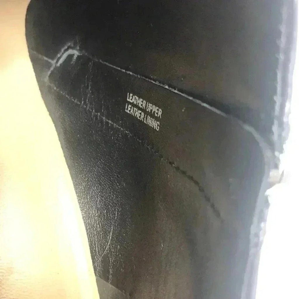 Via Spiga Stiletto Black Leather Heels Stilettos Pumps Boots Women's Size 7